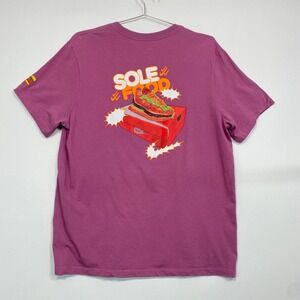 Nike Mens T-Shirt XL Purple Sole Food Burger Graphic Short Sleeve Tee